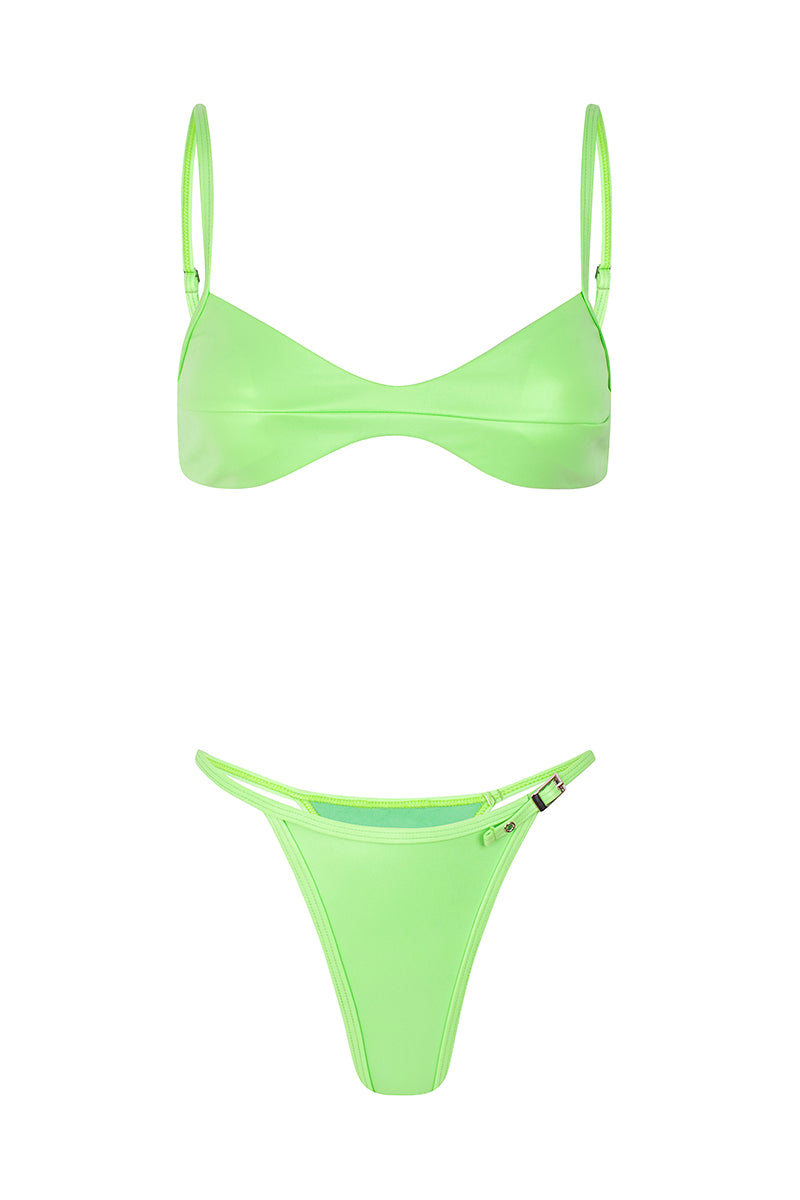 Bikini lumiere vert electrique