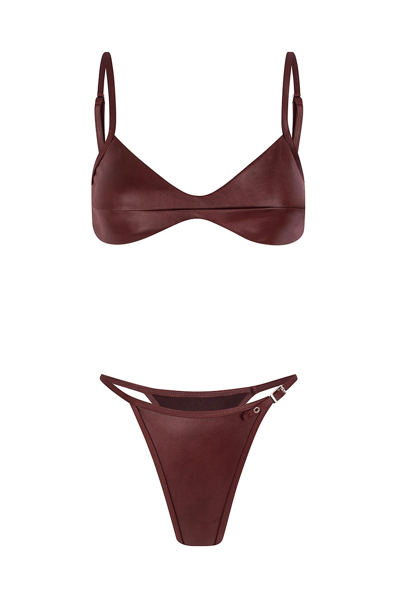 Bikini lumiere marron